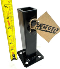 Load image into Gallery viewer, 1&quot; Porch Posts Handrail repair SLIP FIT BRACKET 6 1/2&quot; high 1&quot; rusted broke post Sleeves INSIDE NO Welding needed! Black with hardware included!
