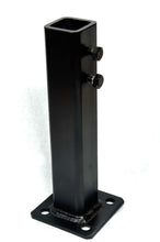 Load image into Gallery viewer, Handrail NO WELDING needed 8&quot; REPAIR Boot Set Screw BRACKET Broken 1&quot; Rail Post sleeves inside Black w Anchor Bolts
